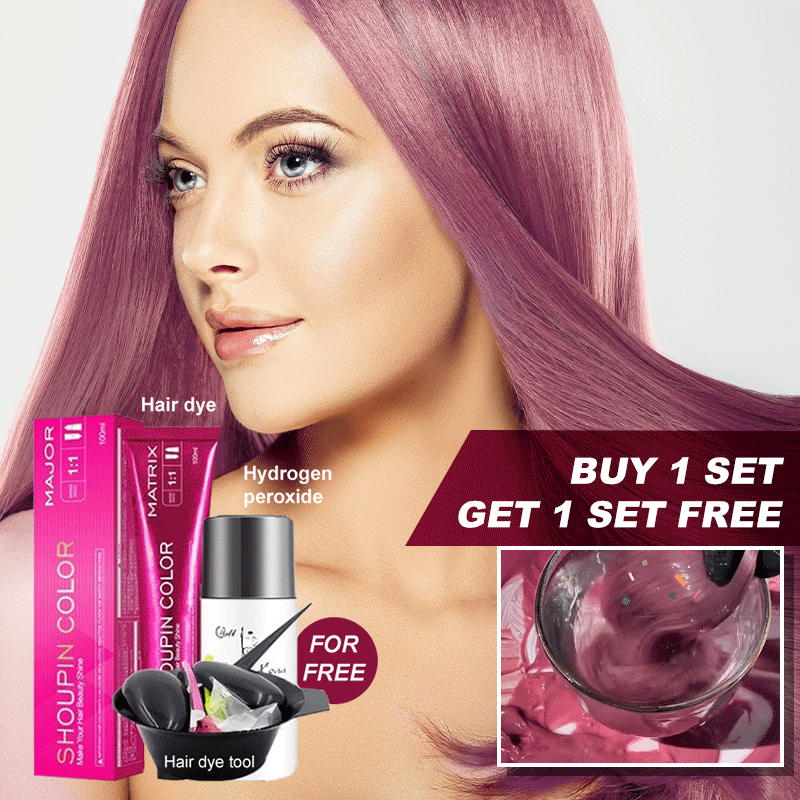 【BUY 1 GET 1 FREE】Damage-Free Semi-Permanent Hair Color Dye Set(Rose red)-3