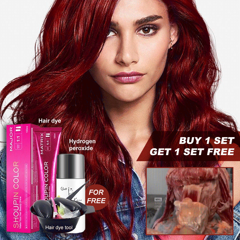【BUY 1 GET 1 FREE】Damage-Free Semi-Permanent Hair Color Dye Set(Wine red)-3