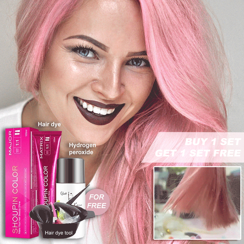 【BUY 1 GET 1 FREE】Damage-Free Semi-Permanent Hair Color Dye Set(Grapefruit pink)-1