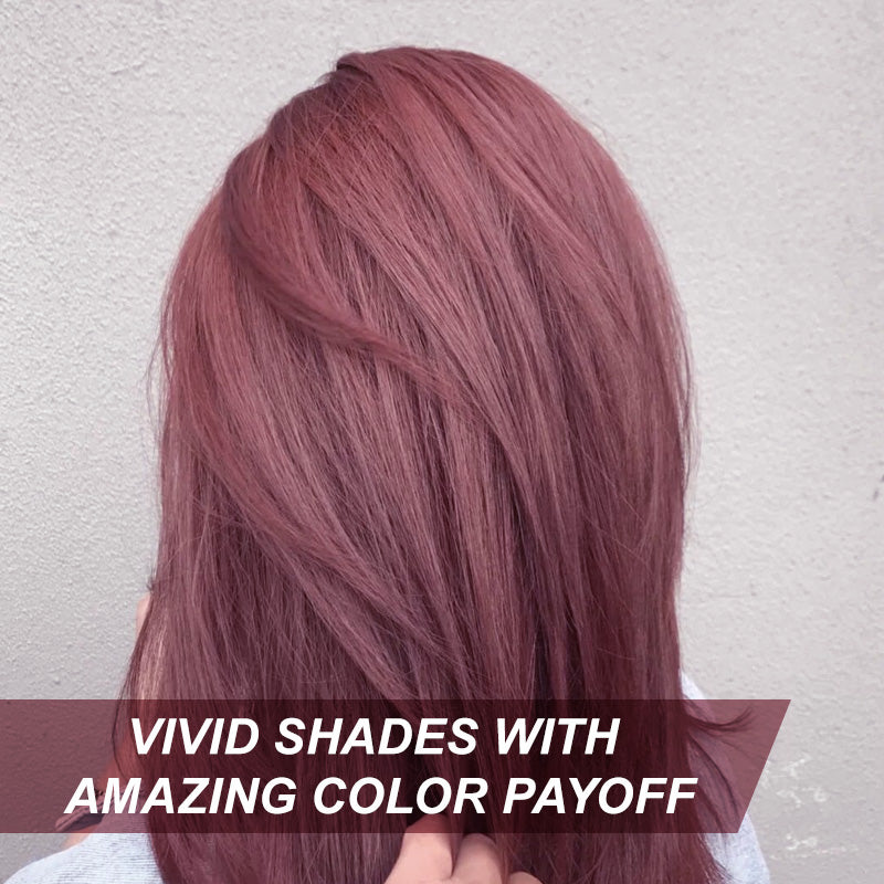 【BUY 1 GET 1 FREE】Damage-Free Semi-Permanent Hair Color Dye Set(Rose red)-4