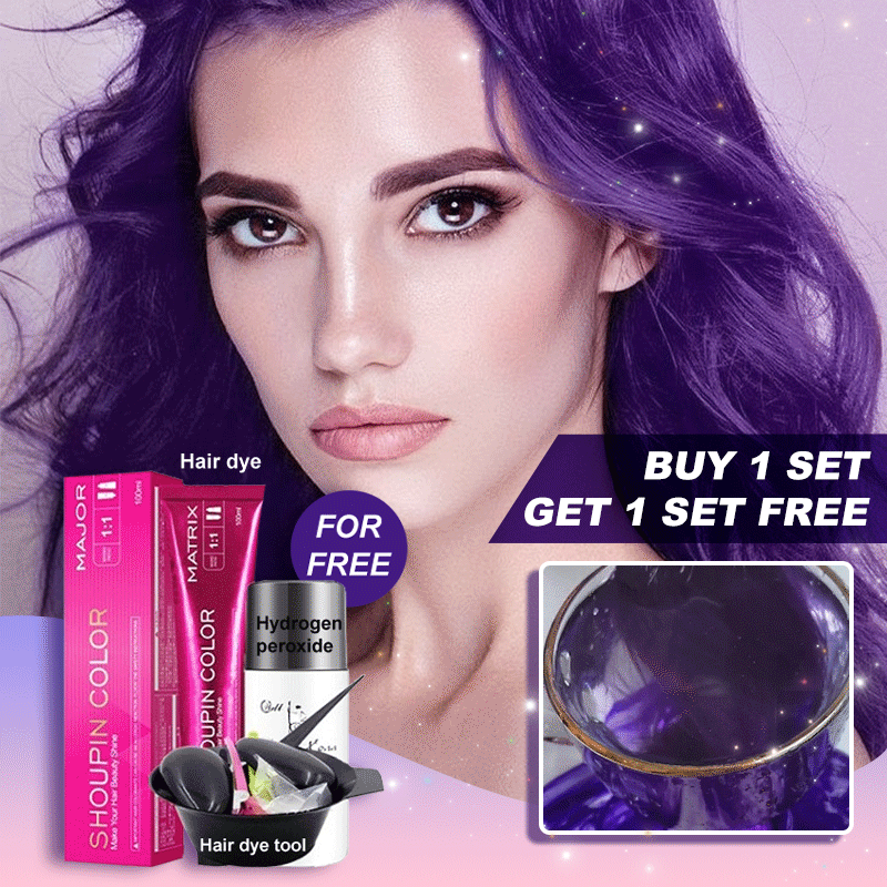 【BUY 1 GET 1 FREE】Damage-Free Semi-Permanent Hair Color Dye Set(Summer purple)-6