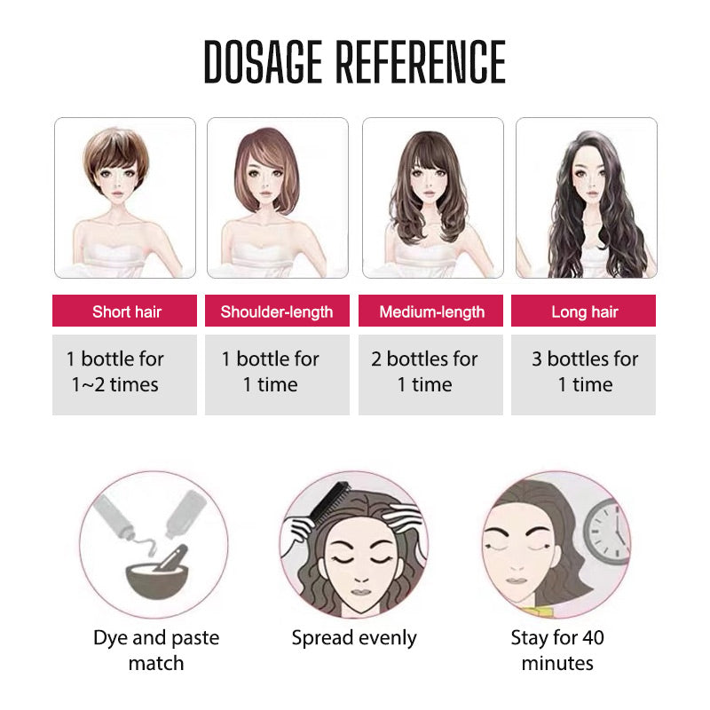 【BUY 1 GET 1 FREE】Damage-Free Semi-Permanent Hair Color Dye Set(Tea grey)-9