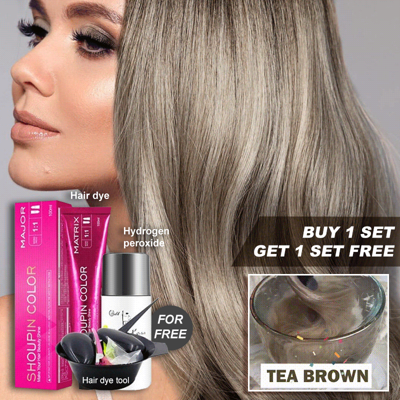 【BUY 1 GET 1 FREE】Damage-Free Semi-Permanent Hair Color Dye Set(Tea brown)-2