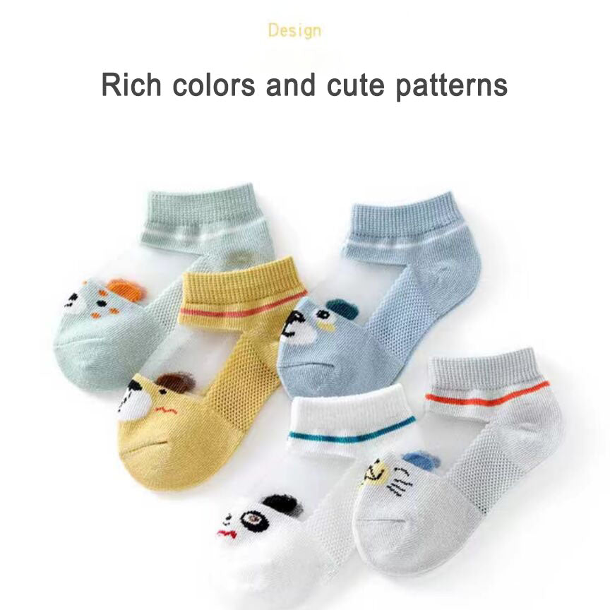 Mesh Breathable Children's Socks (5 Pieces)